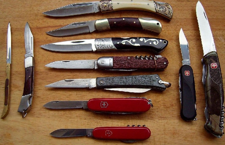 Размеры и формы перочинных ножей